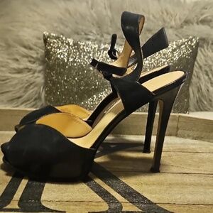 Nine West Black Peep Toe Heels